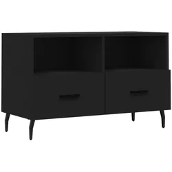 vidaXL TV-Schrank Schwarz 80x36x50 cm Holzwerkstoff