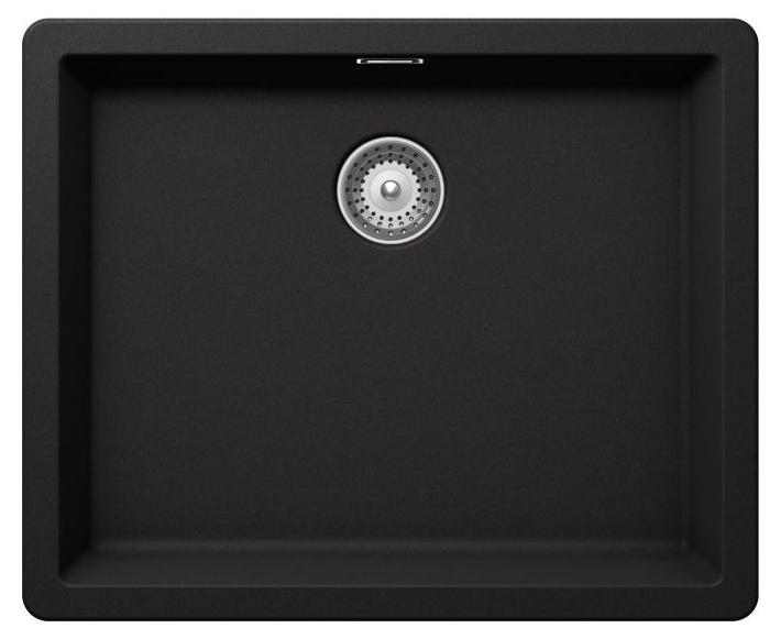 Schock VASCHE BROOKLYN N100LU NERO ASSOLUTO 13, Aufsatzwanne, Rechteckig, Schwarz, 1 Becken, Rechteckig, 500 x 400 mm