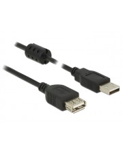 Delock USB-Verlängerungskabel USB M bis W 2.0 2 m Schwarz (84885)