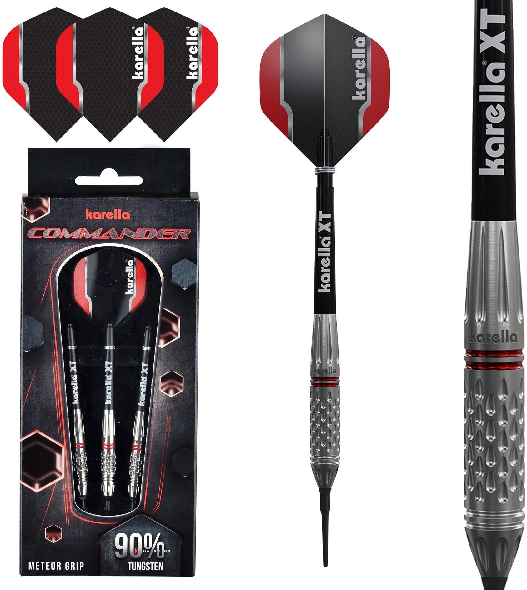 Dartpfeil KARELLA "Softdart Commander 21g, 3 Stück", silber (silberfarben), Pfeile, Kinder, Metall, Dartpfeil silberfarben Einheitsgröße