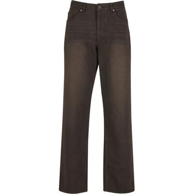 Straight-Jeans KARL KANI "Karl Kani OG Brown Straight Leg Jeans", Herren, Gr. 28, Normalgrößen, braun (schwarz braun), 100% Baumwolle, unifarben, Jeans Straight-Jeans