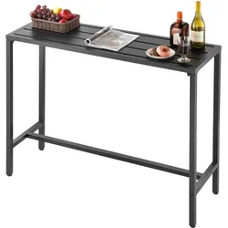 VEVOR Bartisch, 1200 x 375 x 980 mm, Bistrotisch, Stehtisch mit Metallgestell, rechteckige Esstische, Küchentisch, Tresentisch, Partytisch, Gartenmöbel für Balkon, Garten, Poolrand