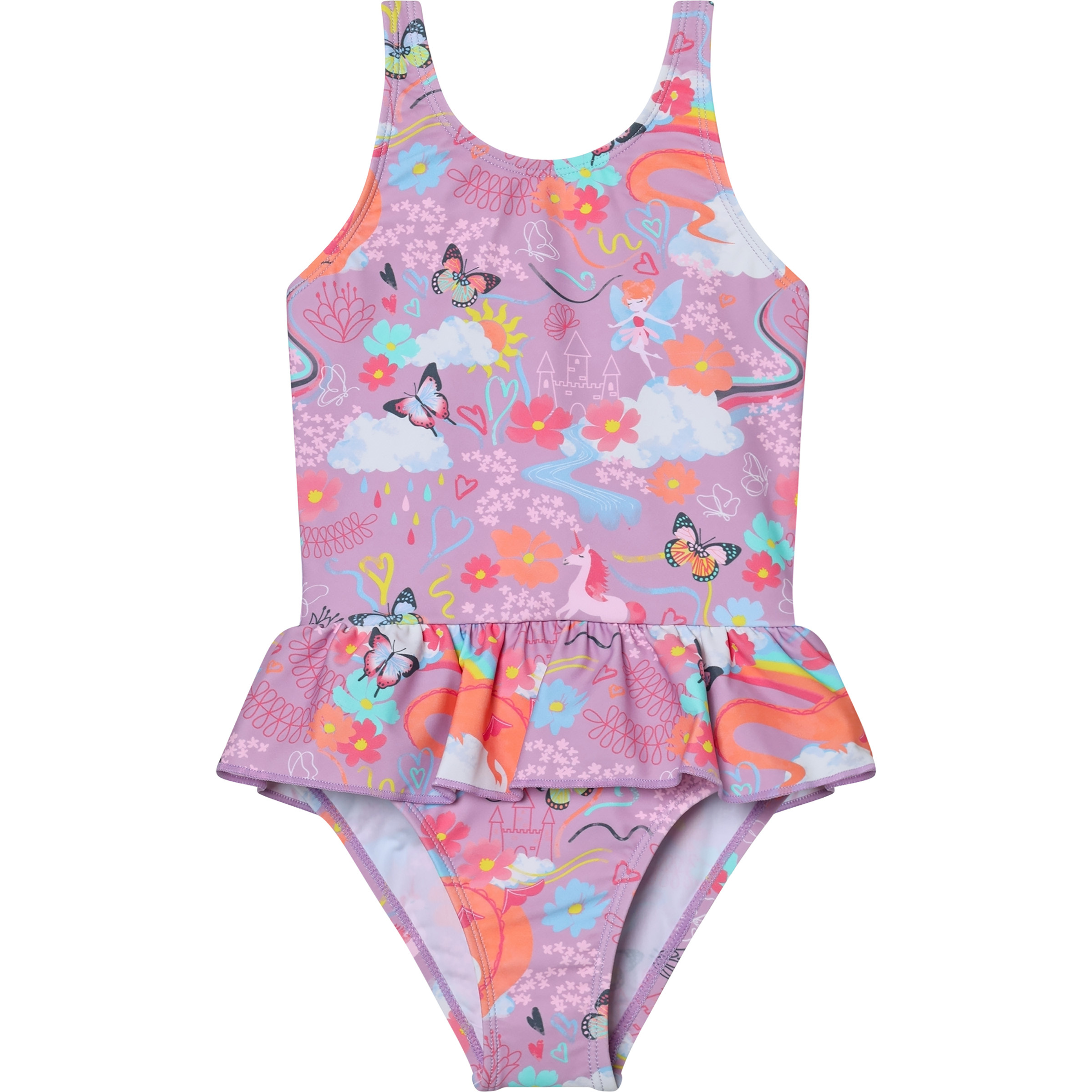 Color Kids Aop Badeanzug Kinder Badeanzüge rosa Größe 110 Lifestyle Schnell trocknend
