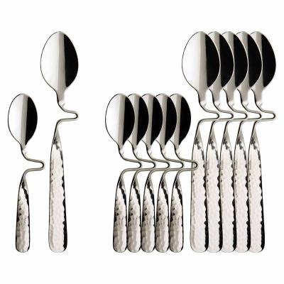 Esslöffel VILLEROY & BOCH "Kaffee- & Espresso-Löffel NewWave Caffè Spoon 17,5 cm & 12 cm 12er Set silber", silber, B:2cm L:2cm, Esslöffel, Spülmaschinenfest
