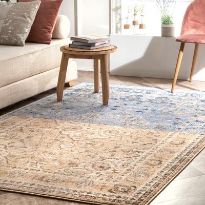 Nuloom Transitional Majectic Double Tone Medallion Floral Border Area Rug