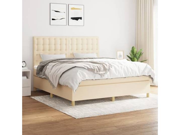 RJPLMFV Bettgestell, 180 x 200 cm, mit Taschenfederkernmatratze Verstellbares Kopfteil, atmungsaktiver Stoff, mittelharte Unterstützung, weicher Matratzenschoner, inkl. Anleitung (evtl
