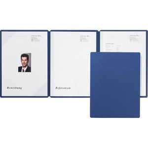Pagna Square 22022 Bewerbungsmappe 3 teilig blau