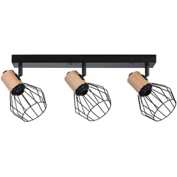 PAULMANN Deckenanbauleuchte 3x20W HV schwarz Lanka 667.68