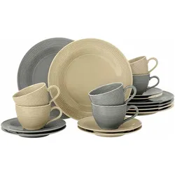 Seltmann, Geschirrset, Beat Color Glaze Kaffeeservice (18 Stk.)