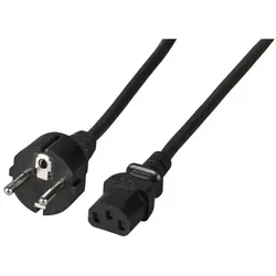 EFB Elektronik EK508SW.3 Stromkabel Schwarz 3 m Netzstecker Typ E+F C13-Koppler