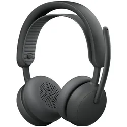 Logitech 981-001498, Kabellos, Graphit (Kabelgebunden, Kabellos, USB-C, Zoom), Office Headset, Grau