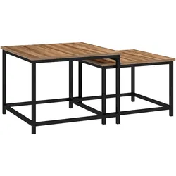 COUCHTISCH-SET eckig, Spanplatte, Naturholz