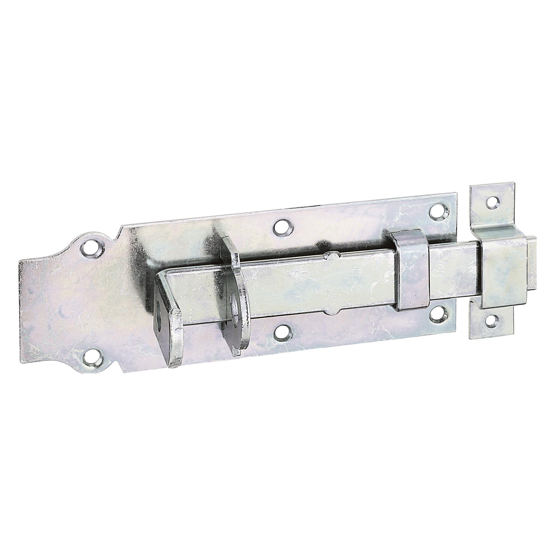 GAH Schlossriegel Länge 180 mm Breite 64 mm gerade Stahl galvanisch gelb verzinkt Ausschub 56 mm (Schlossriegel gerade, 1 Stk.) (116743)