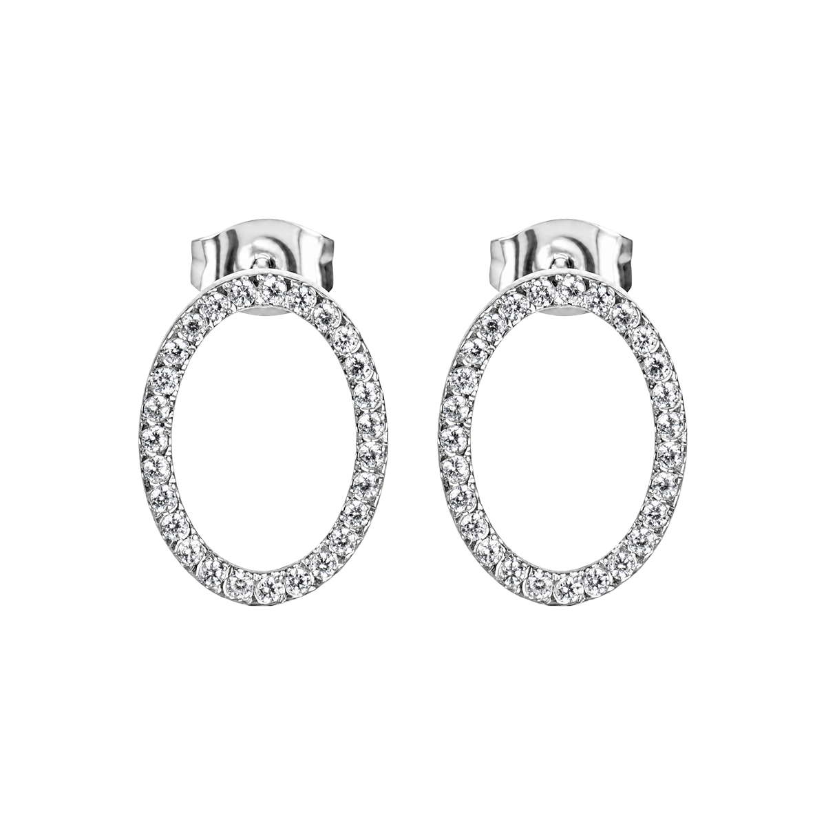 Jacques Lemans Ohrstecker Edelstahl mit Zirkonia