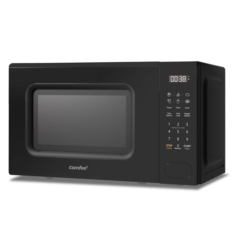 Comfee CM-E202CC(BK) digitale magnetron, 700 W, 20 liter, 6 vooraf ingestelde menu's, Express Cook, 11 vermogensniveaus, ontdooifunctie, geheugenfunctie - Zwart