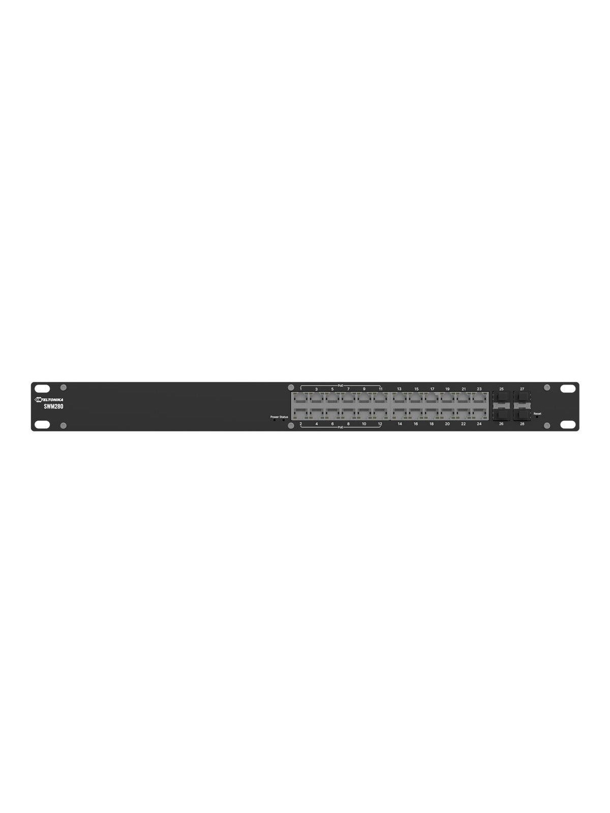 Teltonika SWM280 - switch - 24 ports - Managed - rack-mountable - with 2 years of RMS Management