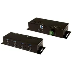 Exsys 6685HMV -Hub - 4 x SuperSpeed USB + 4 x IEEE 1394B (FireWire) (USB-B, 8 Ports), Dockingstation + USB Hub, Schwarz