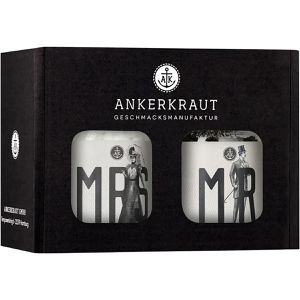 ANKERKRAUT Geschenkset Hochzeits-Box Mr. & Mrs., Salz und Pfeffer im Korkenglas