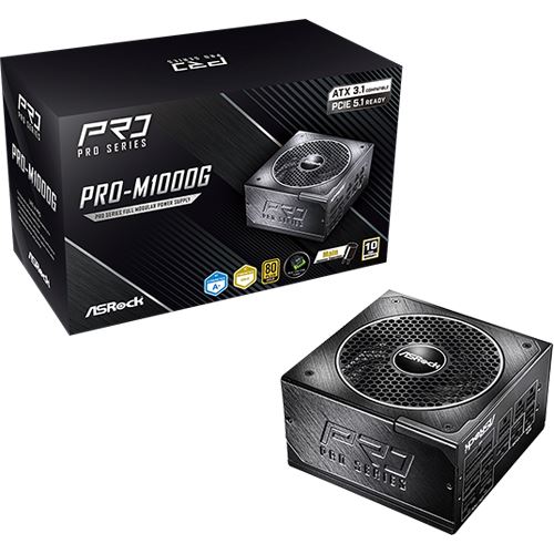 1000 Watt ASRock PRO-M1000G Modular 80+ Gold