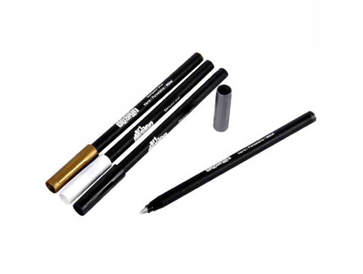 Metallic-Marker, 4Stk. für Glas/Keramik/Metall in gold, silber, weiss, schwarz