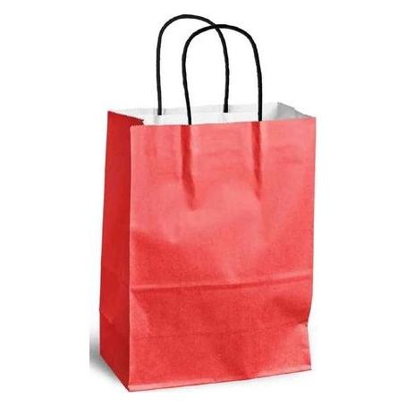Mailmedia Papier-Tragetasche mit Kordel 15.7 Liter rot Masse B 320 x T 120 H 410 mm (30108528)