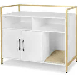 Relaxdays Katzenschrank (Katzenklo geschlossen), Katzenklo