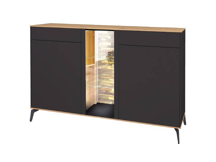 Sideboard Typ B 159 x 105 x 42cm Grau/Anthrazit Eckig