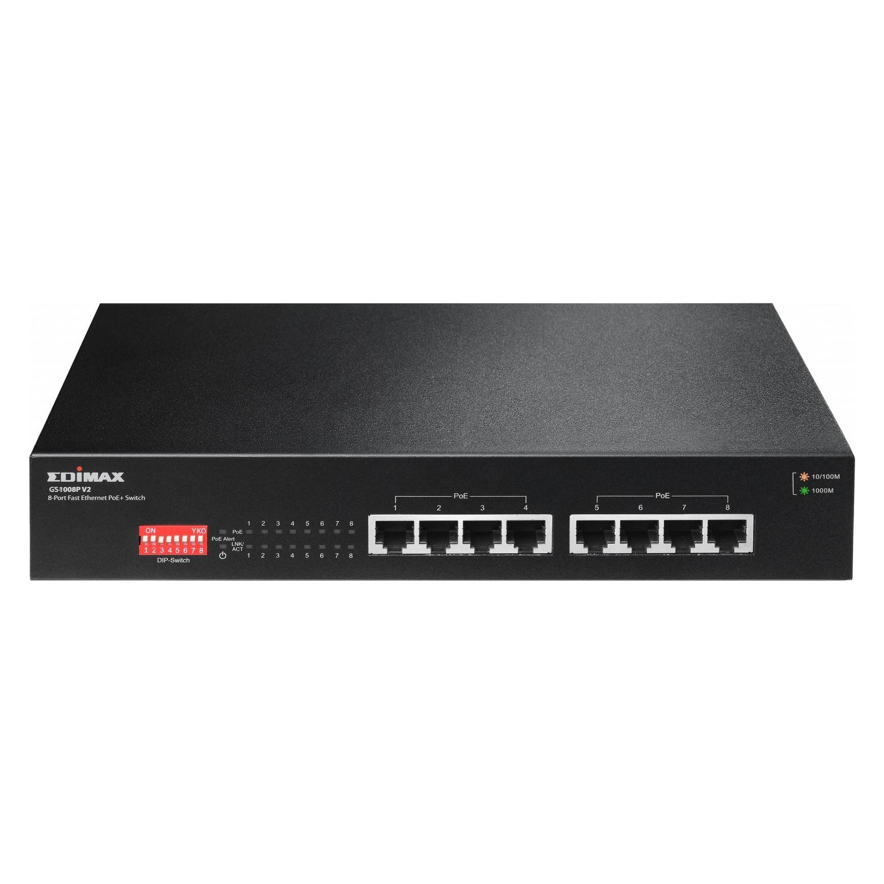 edimax GS-1008P V2: 8 Port GE PoE+ Switch (8 Ports) (GS-1008P V2)