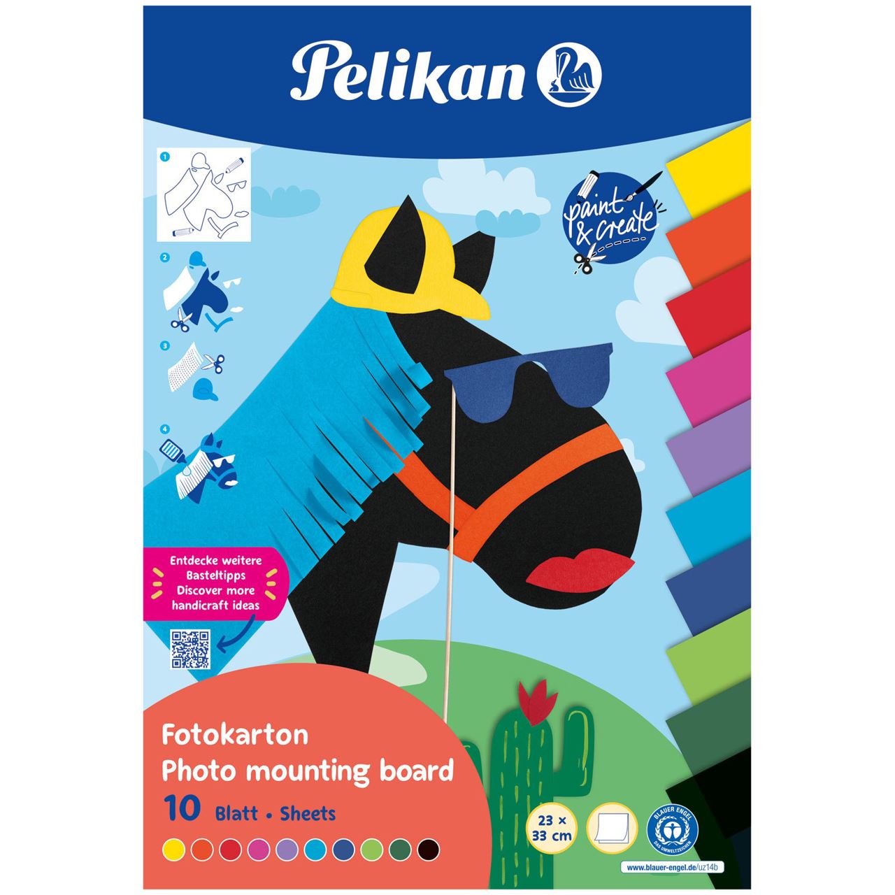 Pelikan Fotokarton Block FOKA, 10 Blatt, 23X33cm, f.s.