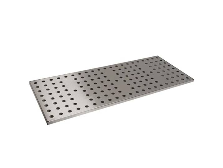 Schuhablage Edelstahl für 4 Paar Schuhe – Schuhmatte mit Abtropfgitter – rutschfest & rostfrei – 96 x 38 cm Schuhunterlage