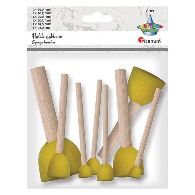 Titanum Runde Schwammpinsel, Mix, 8 Stk (40 mm) (41377890)
