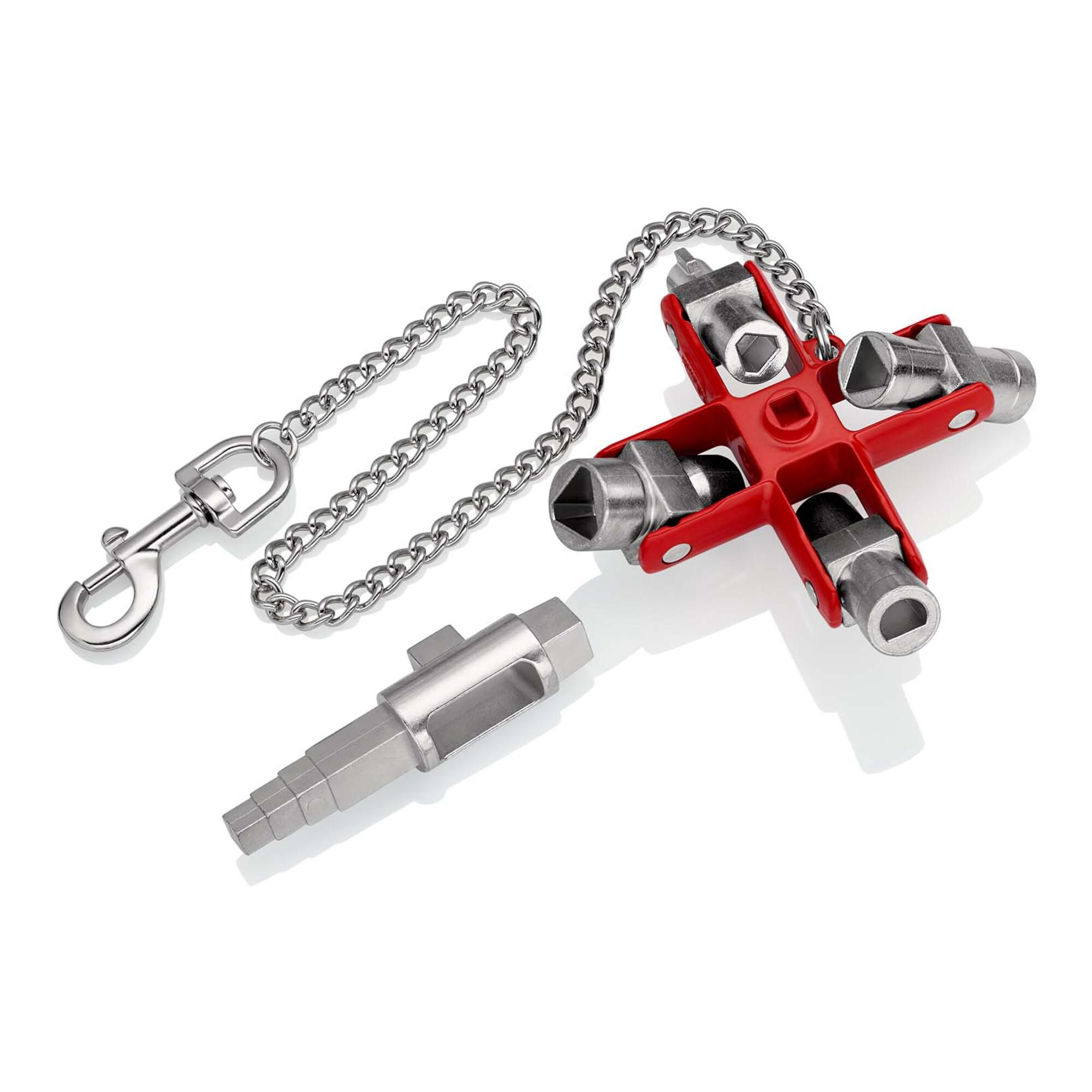 KNIPEX 00 11 06 V01 Universal-Schlüssel "Bau" der Standard Schaltschrankschlüssel 96 mm)
