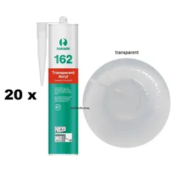 20 x Ramsauer 162 Transparent Acryl 1K Acryl Dichtstoff 310ml Kartusche