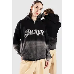 Jacker Curve Logo Gradient Washed Sweatjacke black Gr. L