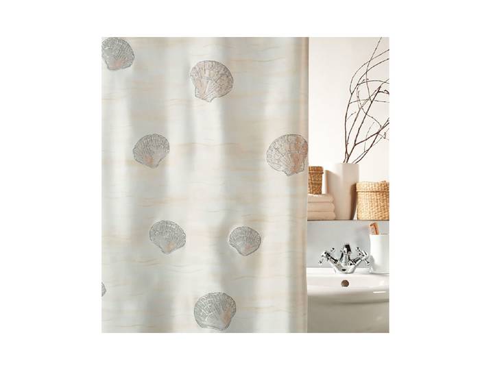 Spirella Atlantis Textilduschvorhang 180x200 cm Beige
