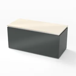 Sanipa Sitztruhe „2morrow“ 1000 × 451 × 451 mm in Anthrazit (glanz)