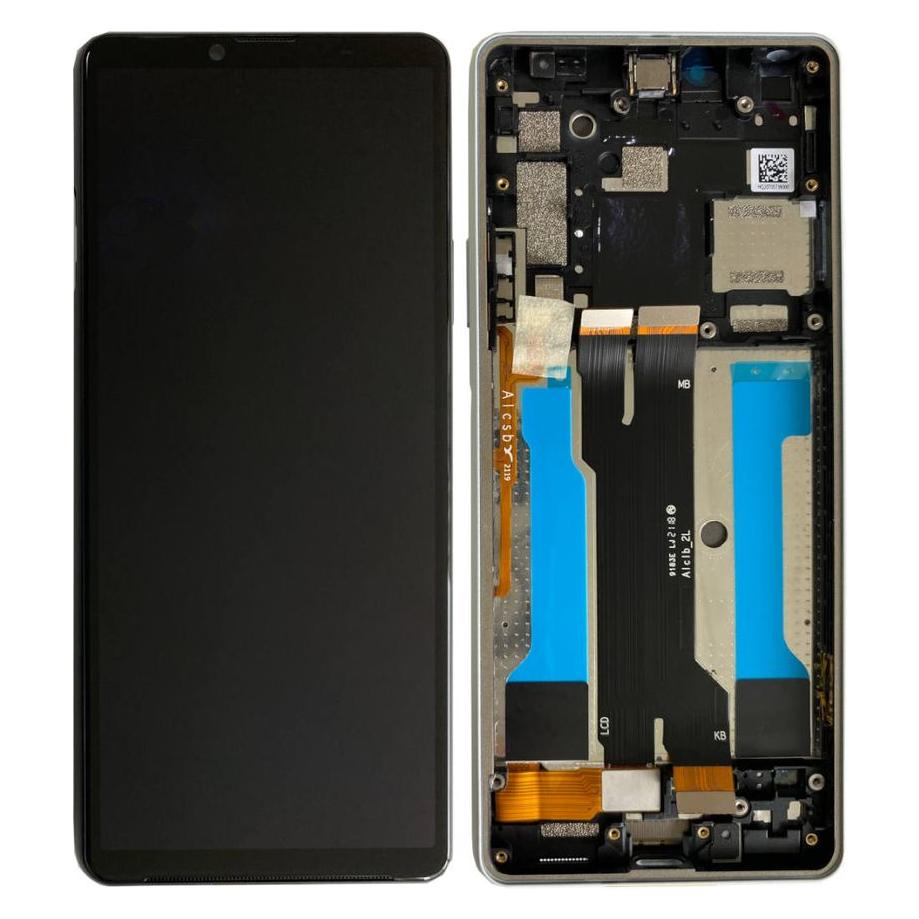 Sony LCD + Touch + Frame für XQ-BT52 Xperia 10 III - white (A5034093A)