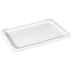 Pappteller (PAP-Recy FSC Mix) weiß 19 x 27 cm – 250 Stück