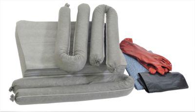 Leckage Notfallset universell grau, 50 l Aufnahme, 46 Teile, in Transportbox