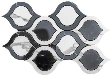 The Tile Life Stately Celine 9 x 14 Calacatta Porcelain Mosaic Tile
