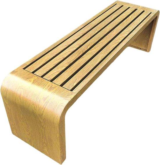Famanu Gartenbank - Robuste Parkbank aus verzinktem Metall - 100x40x45cm - Gelb