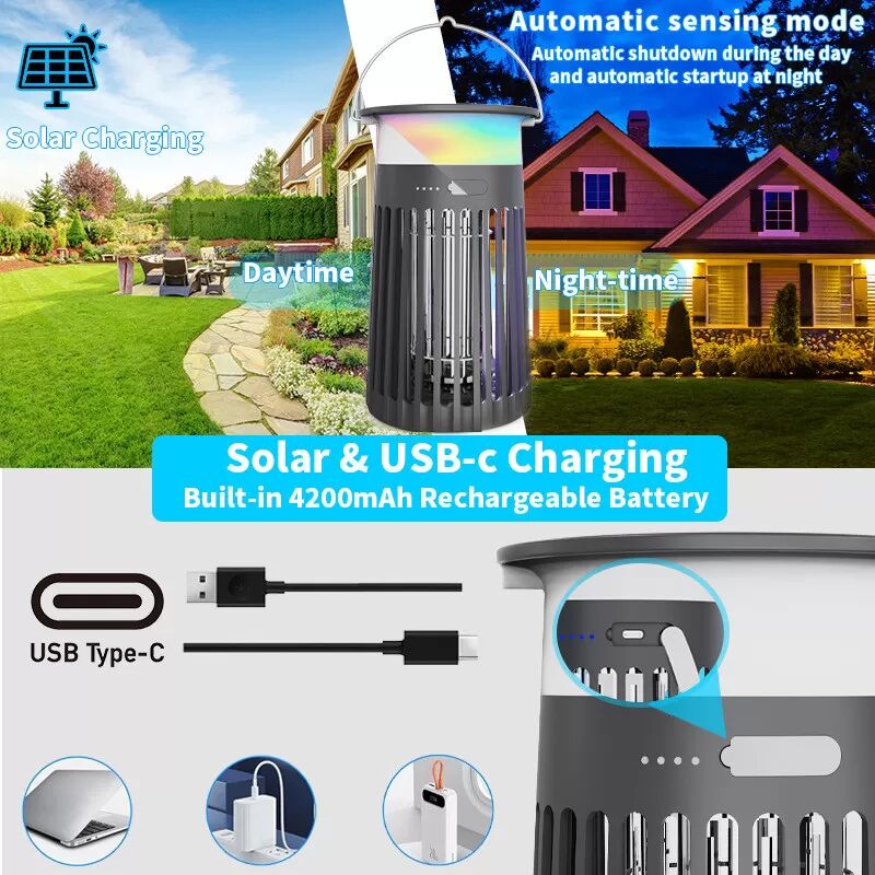 INF Lampe anti-moustique solaire efficace pour la lutte antiparasitaire extérieure