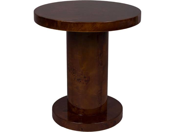 Dutchbone Quinn Bijzettafel Rond 46 cm Walnootkleur - Bruin