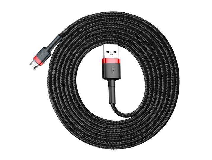 Baseus cafule Kabel USB voor Micro 1.5A 2m Rood+Zwart