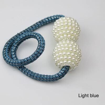 Uplift Essentials Pearl Magnetic Curtain Tieback light Blue