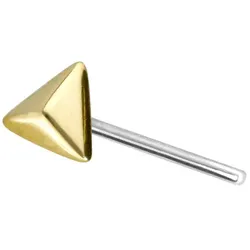 14 Karat Gold Aufsatz mit Titan Push Pin PYRAMIDE