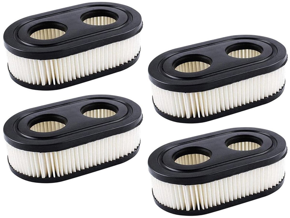 4-delige set vervangende luchtfilters voor Briggs & Stratton grasmaaiers, wit