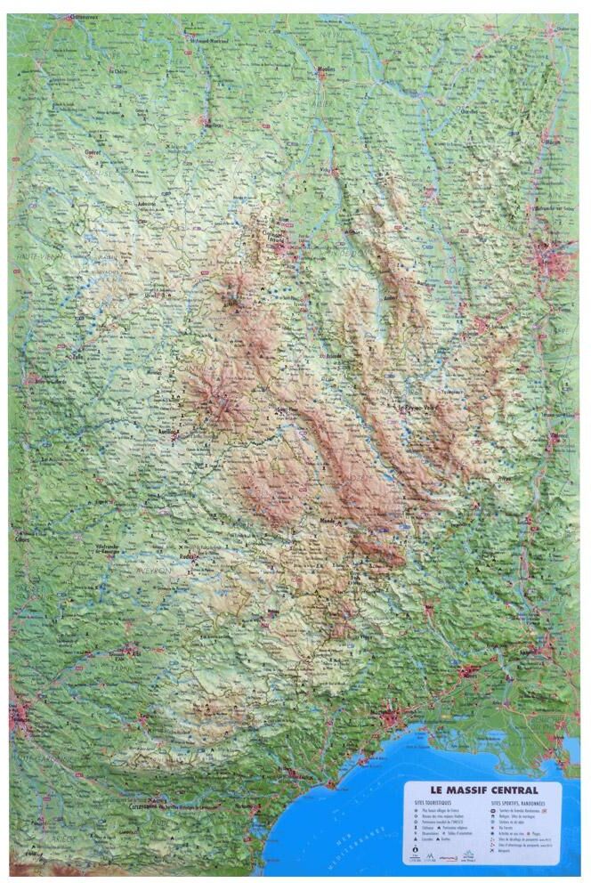 3DMAP  - Le Massif Central - Carte 3D