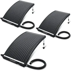 Poolheizung Solar 3er-Set Anthrazit 110x69x14cm