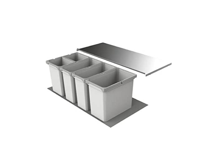 Naber Cox® Box 2T 1000-5. Abfallsammler, hellgrau.